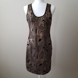 Bisou Bisou Art Deco Sequin Racerback Dress - 10